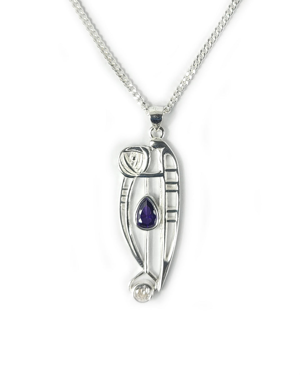 Ciondolo Rennie Mackintosh Argento Sterling con Collana Ciondolo Rennie Mackintosh Argento Sterling con Collana