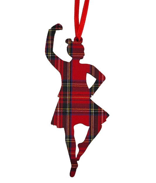 Highland Dancer Royal Check Christmas Decoration