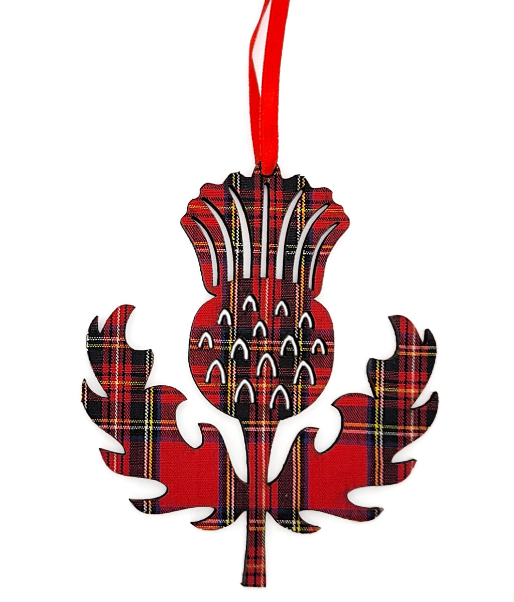 Scottish Thistle Royal Check Christmas Decoration