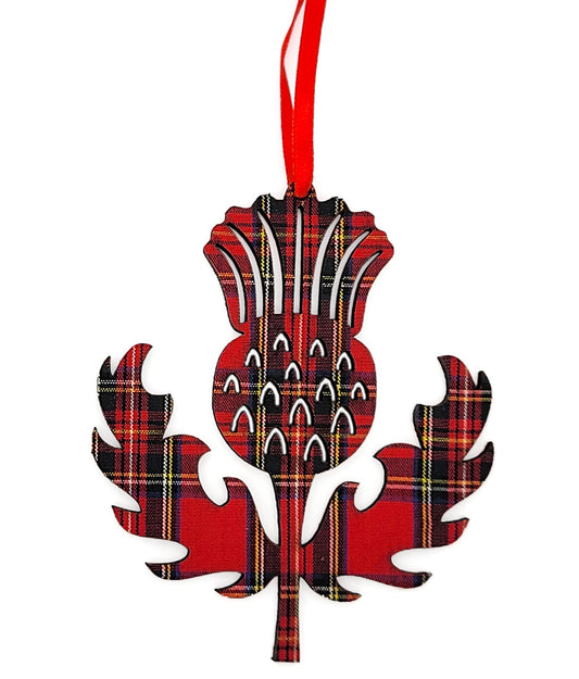 Scottish Thistle Royal Check Christmas Decoration