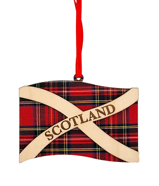 Scotland Flag Royal Check Christmas Decoration