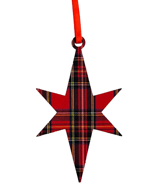 Christmas Star Royal Check Christmas Decoration