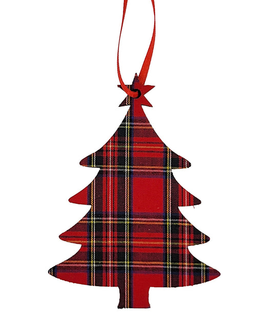 Christmas Tree Royal Check Christmas Decoration