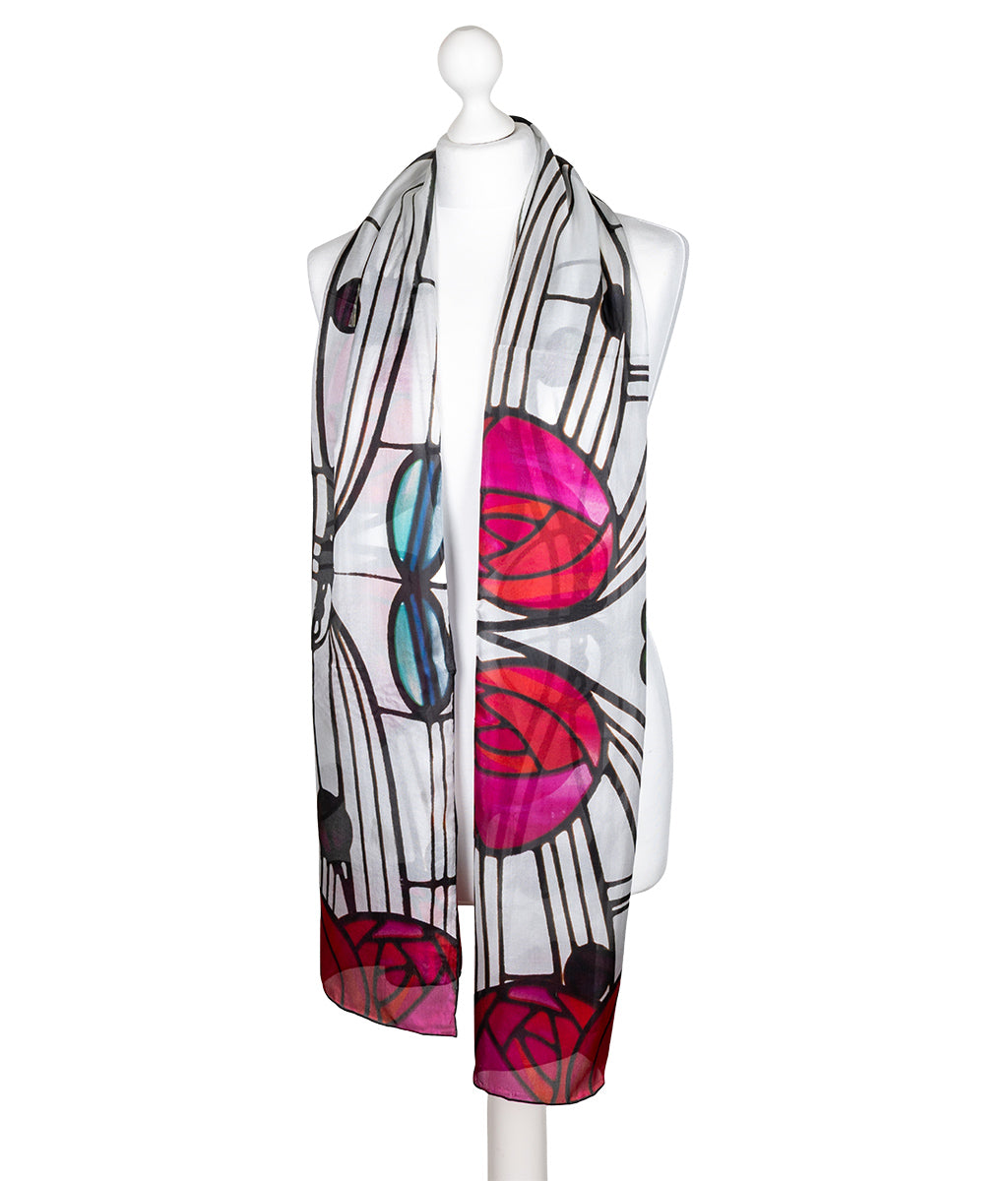 Mackintosh Rose Glass Chiffon Scarf