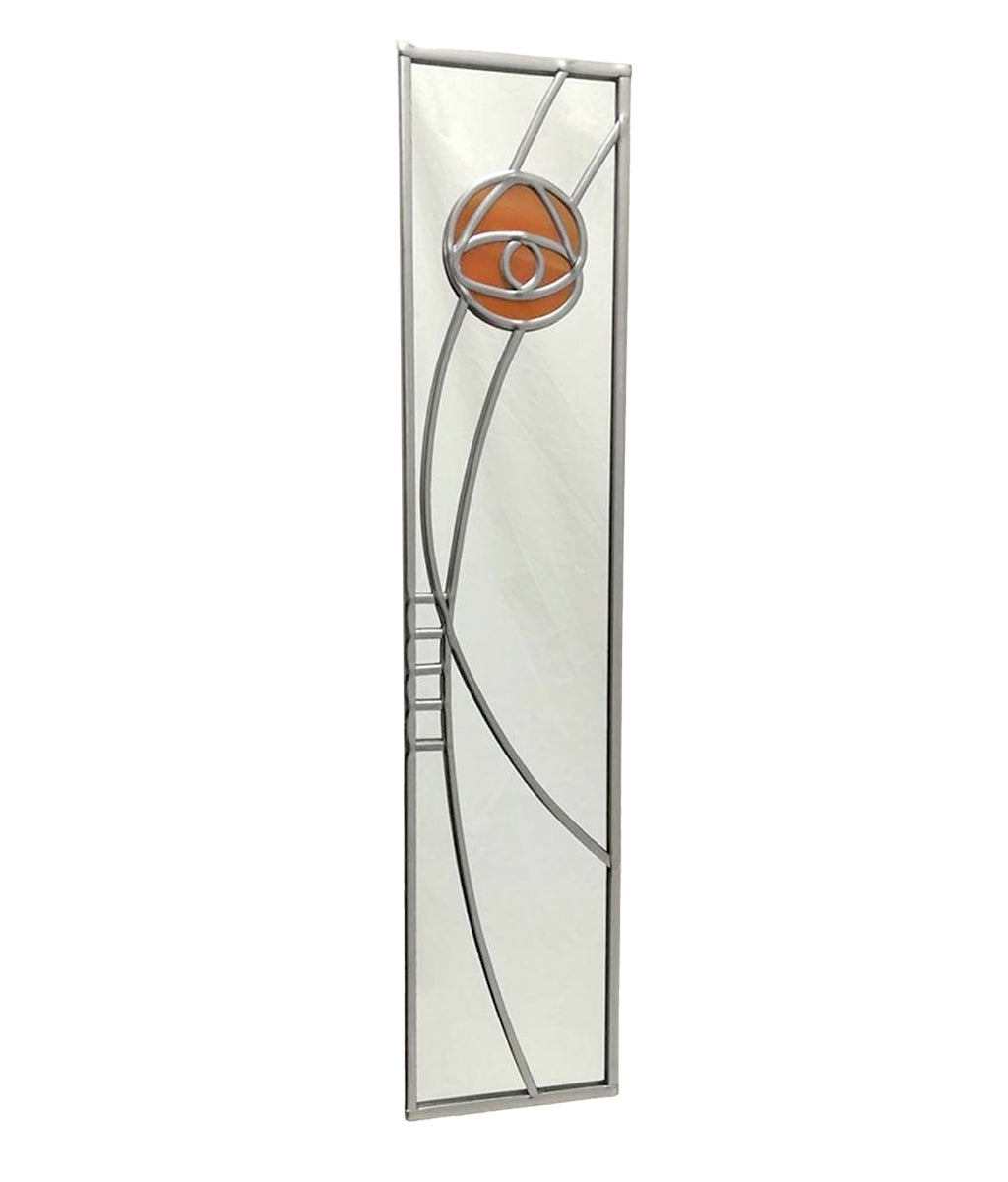 Charles Rennie Mackintosh Slim Mirror Wild Rose in Burned Orange