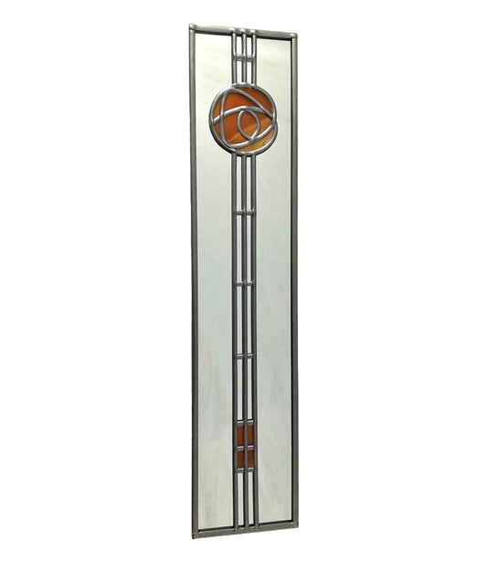 Charles Rennie Mackintosh Slim Mirror Argyll Rose in Burned Orange