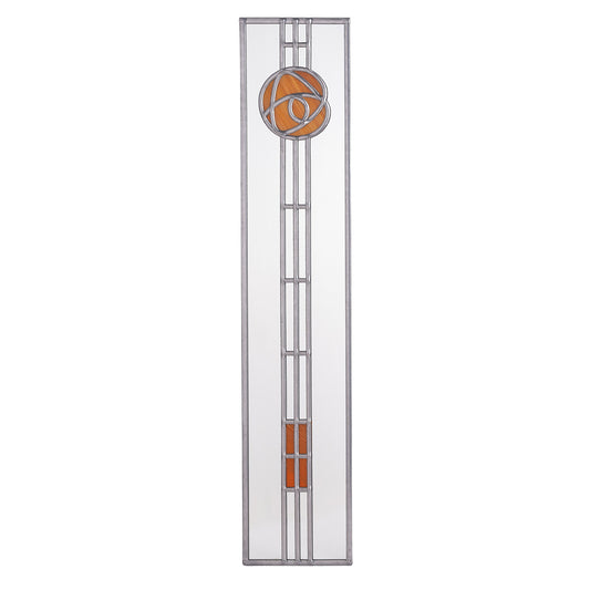 Charles Rennie Mackintosh Slim Mirror Argyll Rose in Burned Orange