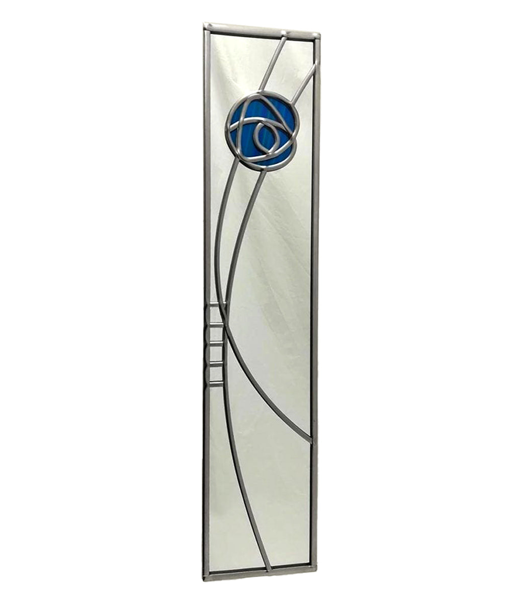 Charles Rennie Mackintosh Slim Mirror Wild Rose in Peacock Blue