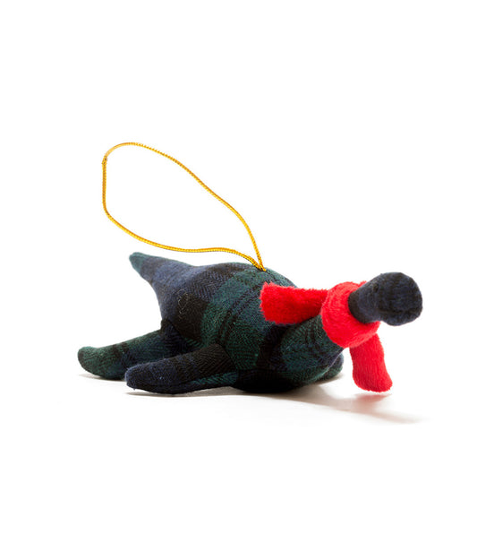 Knitted Nessie Loch Ness Monster with Scarf Christmas Decoration