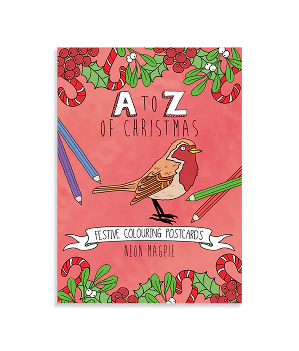 A to Z of Christmas Colouring Postcards