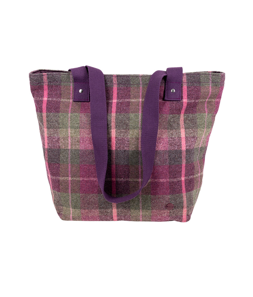Earth Squared Berry Tweed Tote Bag