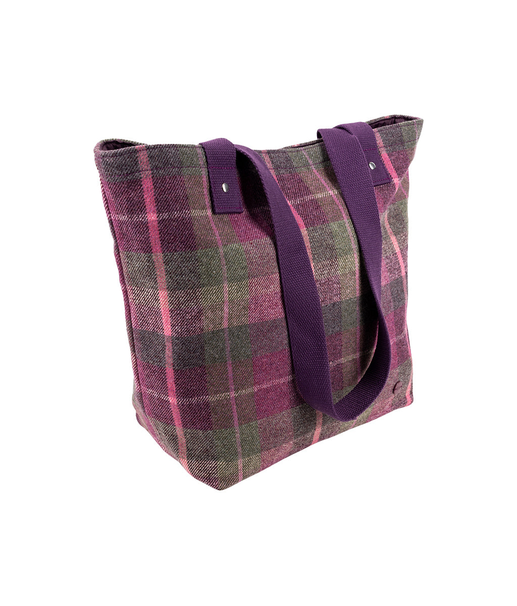 Earth Squared Berry Tweed Tote Bag