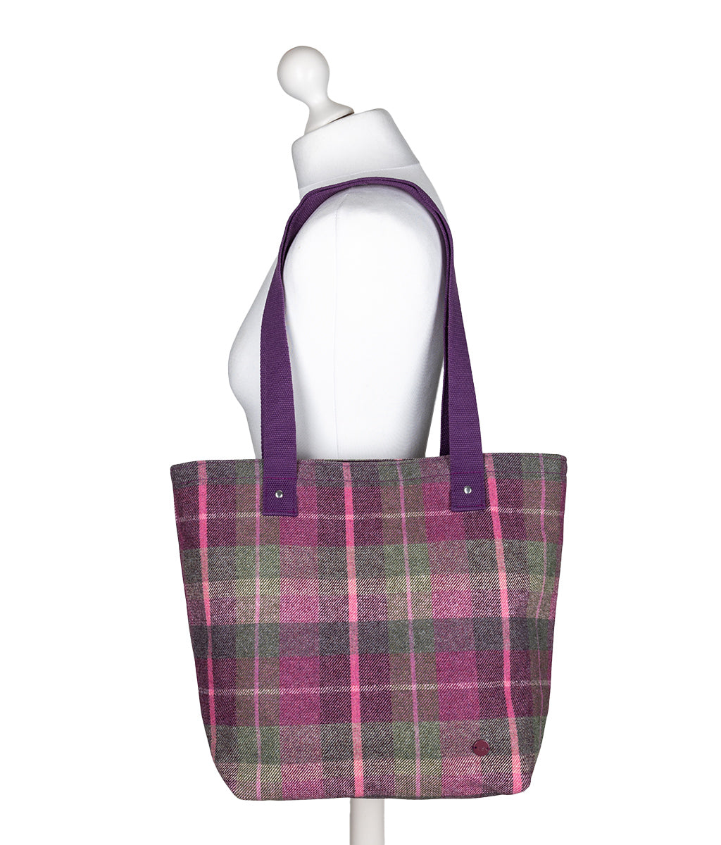 Earth Squared Berry Tweed Tote Bag