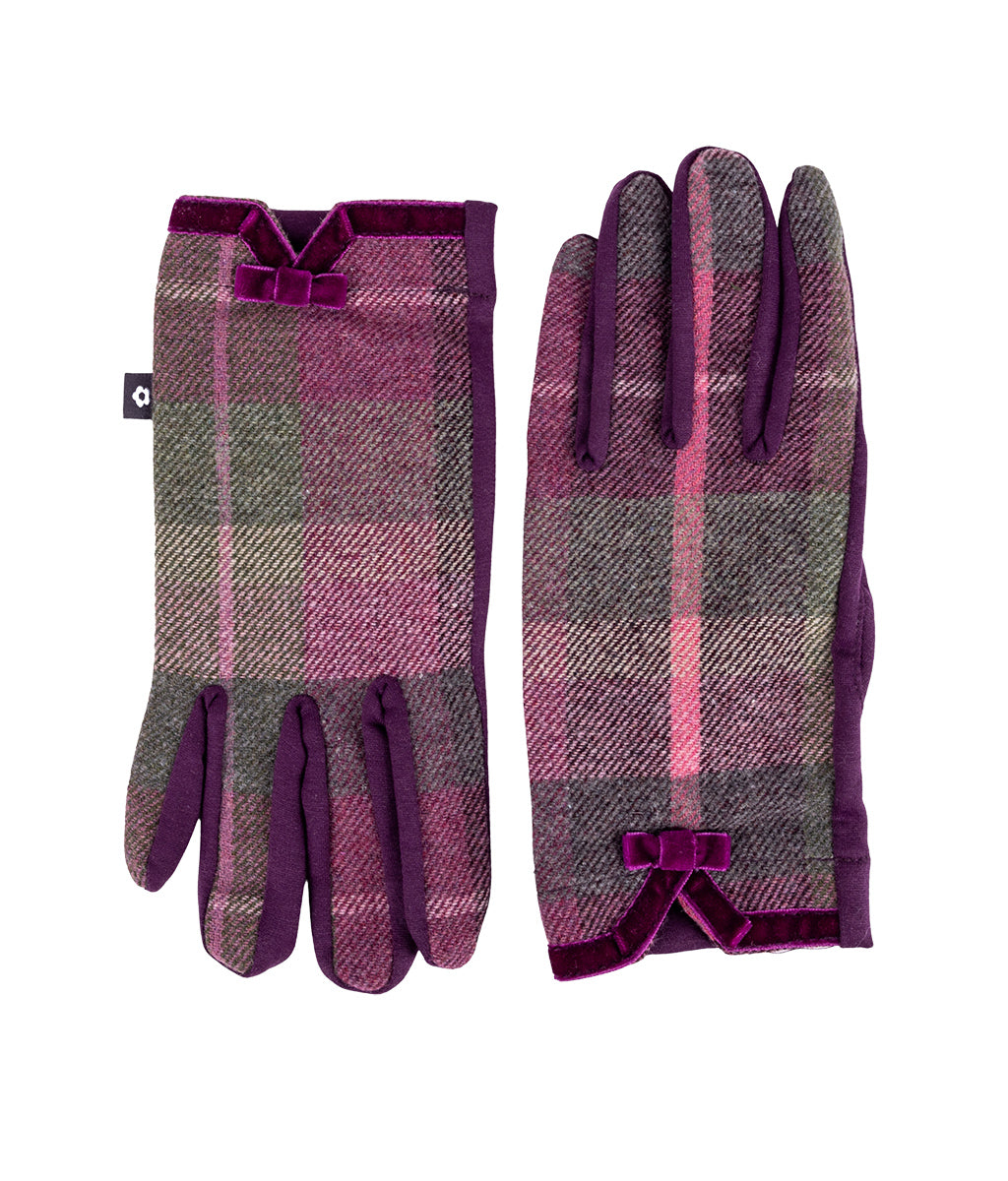 Earth Squared Berry Tweed Gloves