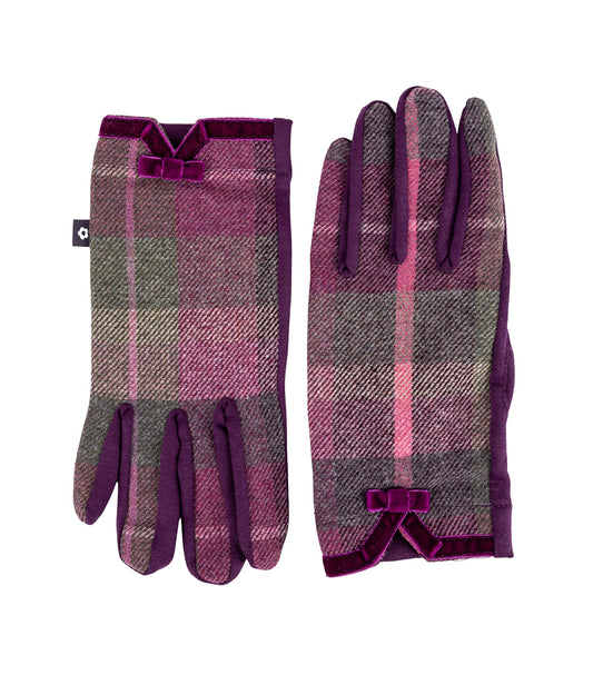 Earth Squared Berry Tweed Gloves