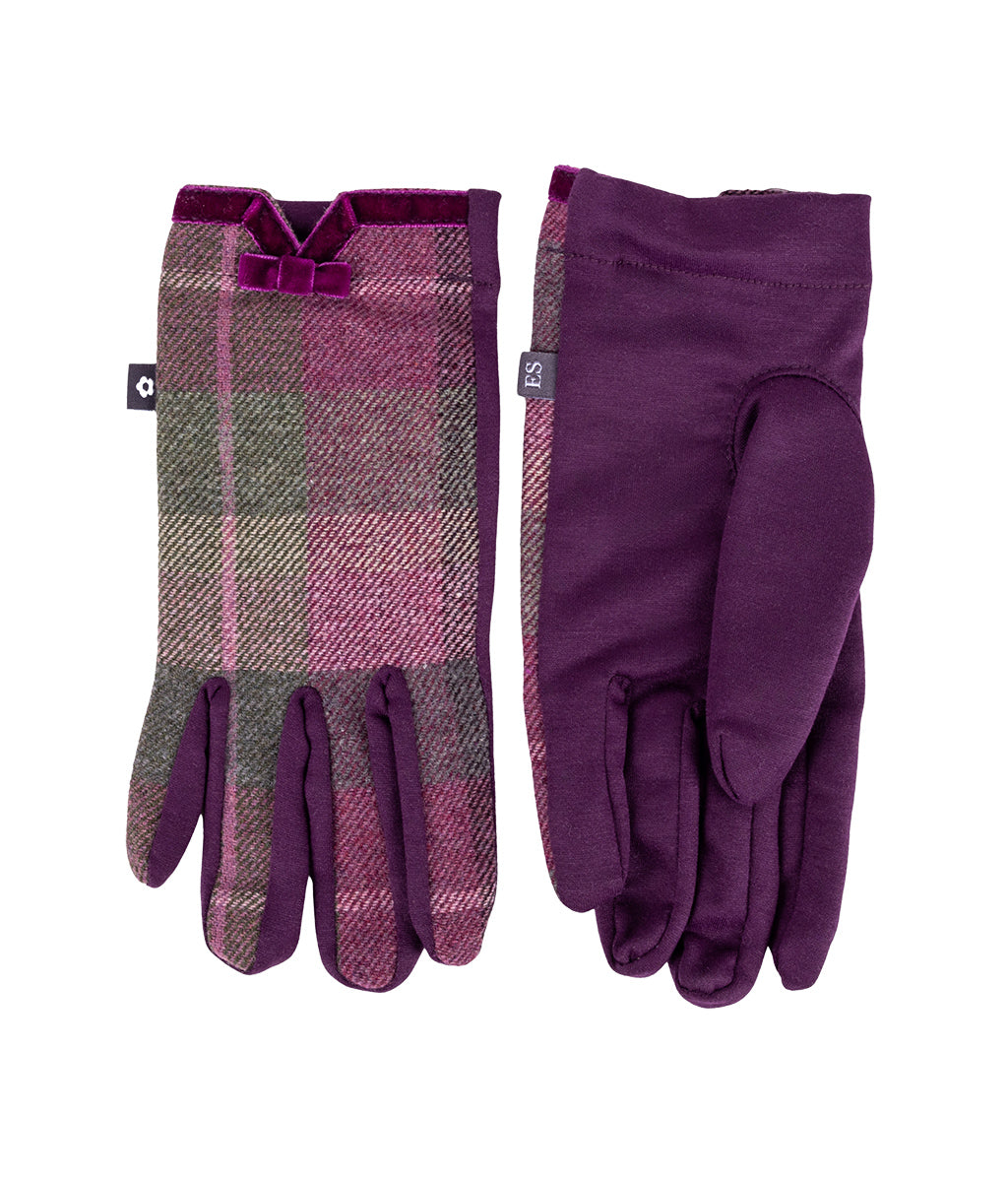 Earth Squared Berry Tweed Gloves