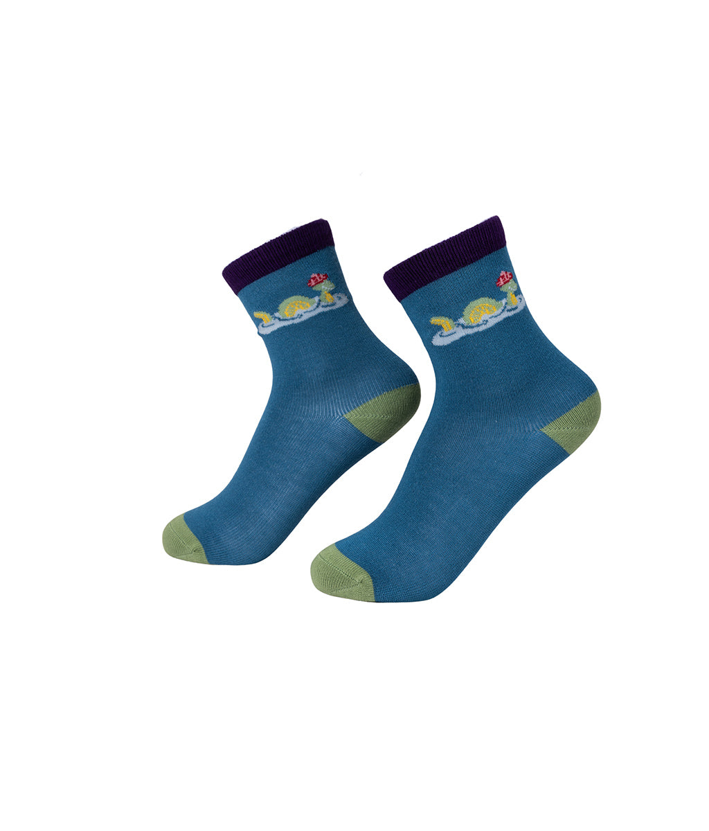 Kids Bamboo Socks With Nessie Pattern - Loch Ness monster