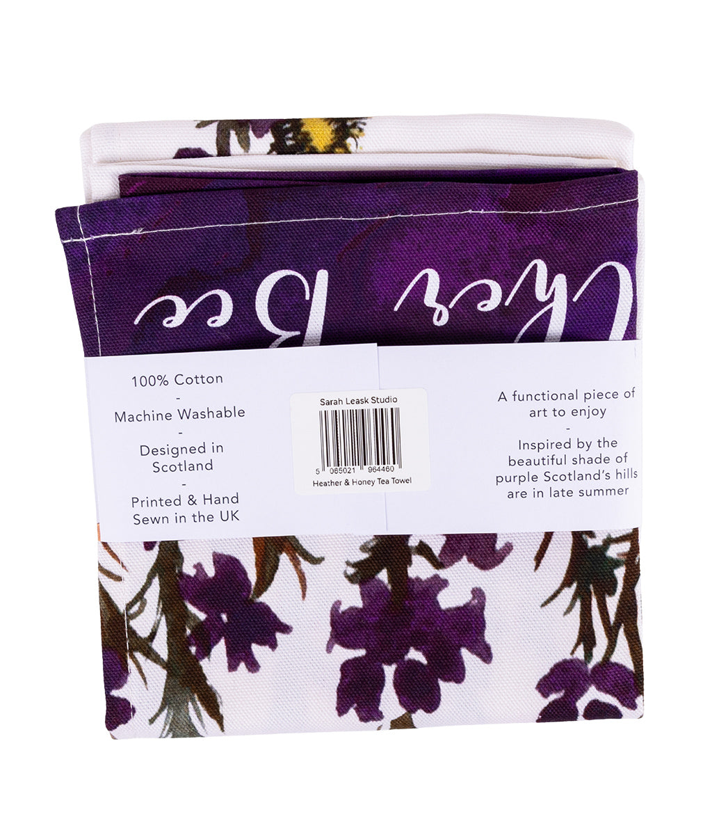Heather & Honey Pattern Tea Towel by Sarah Leask