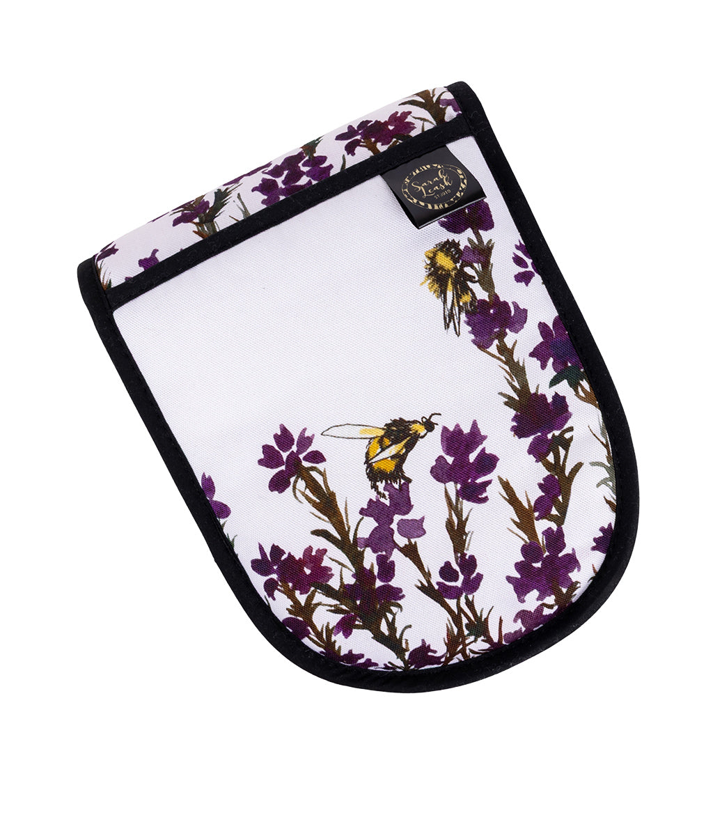 Heather & Honey Oven Gloves by Sarah Leask folded up