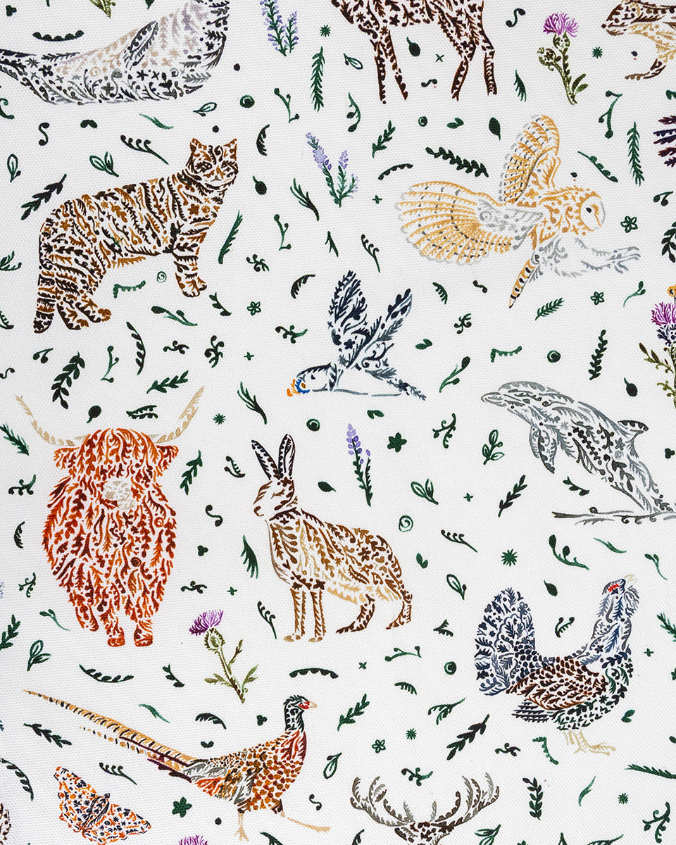 Scottish Wildlife Pattern Apron by Sarah Leask