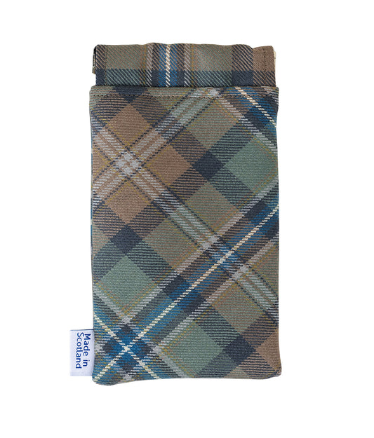 Spirit of Culloden Tartan Glasses Case exclusive to the  National Trust for Scotland on a white background