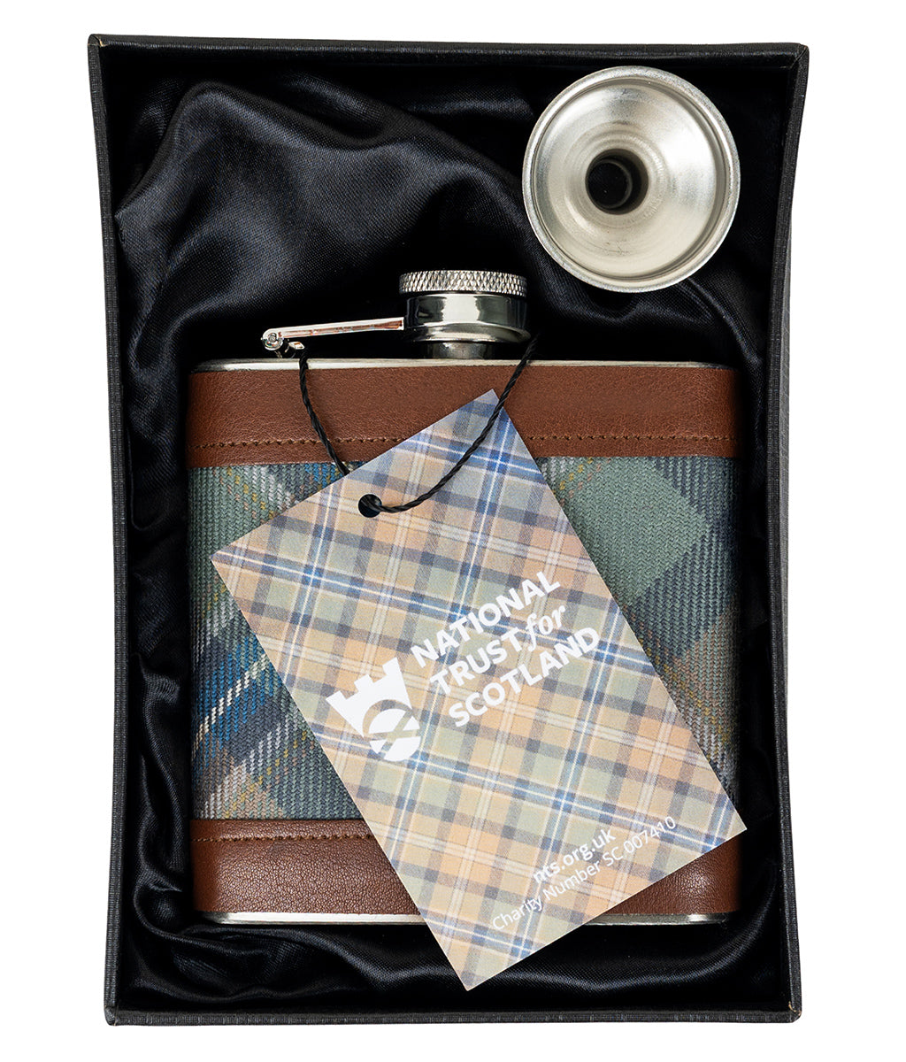 Spirit of Culloden Tartan Hip Flask