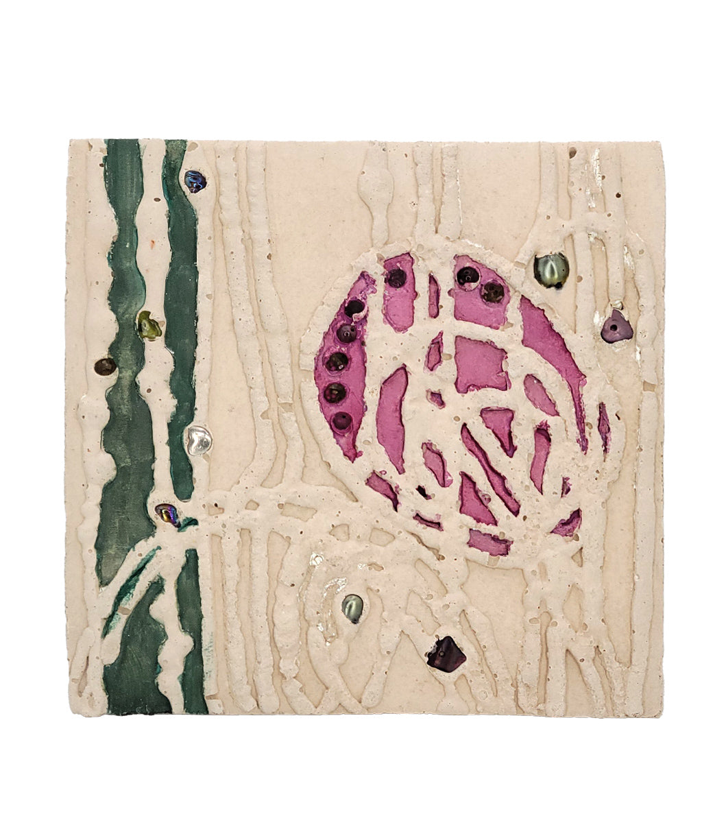 Hill House Gesso Hanging Wall Tile – Handcrafted Mackintosh Souvenir