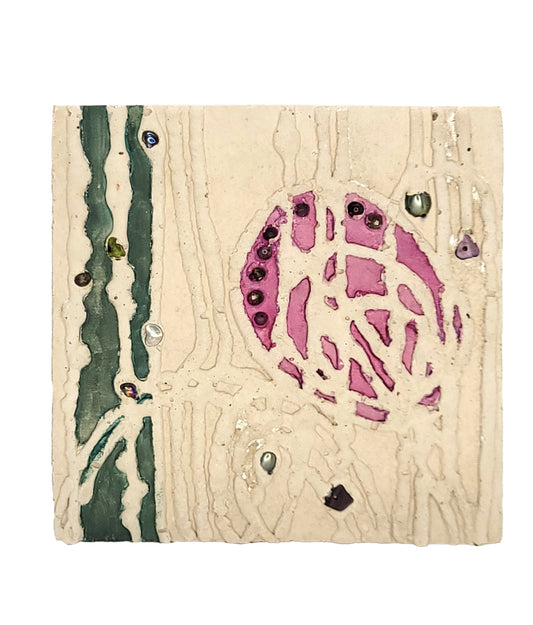 Hill House Gesso Hanging Wall Tile – Handcrafted Mackintosh Souvenir