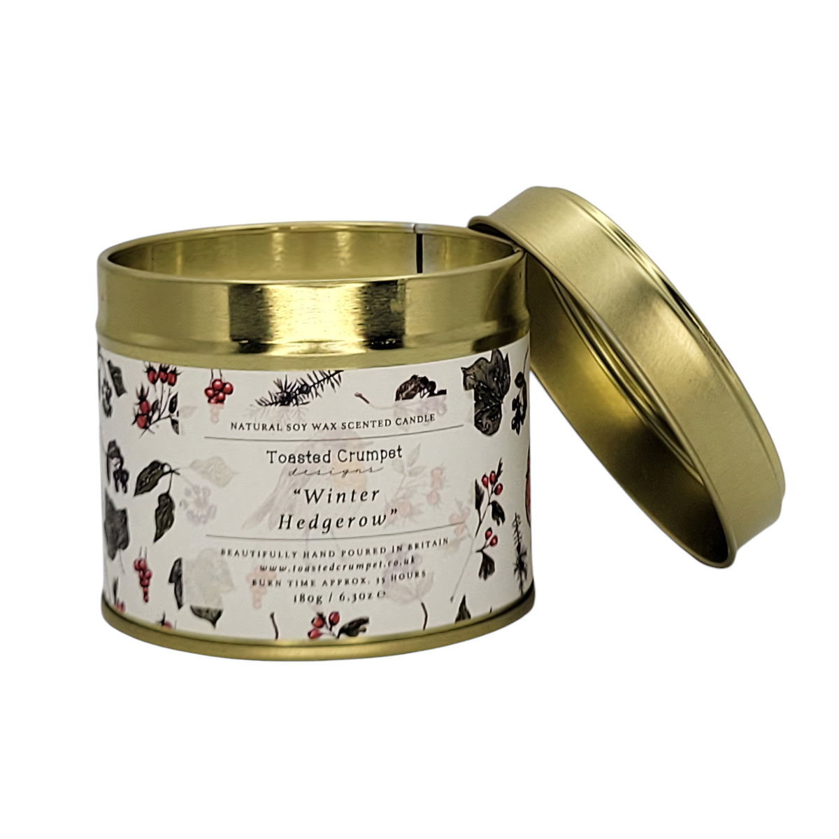 Winter Hedgerow Candle in a Matt Gold Tin