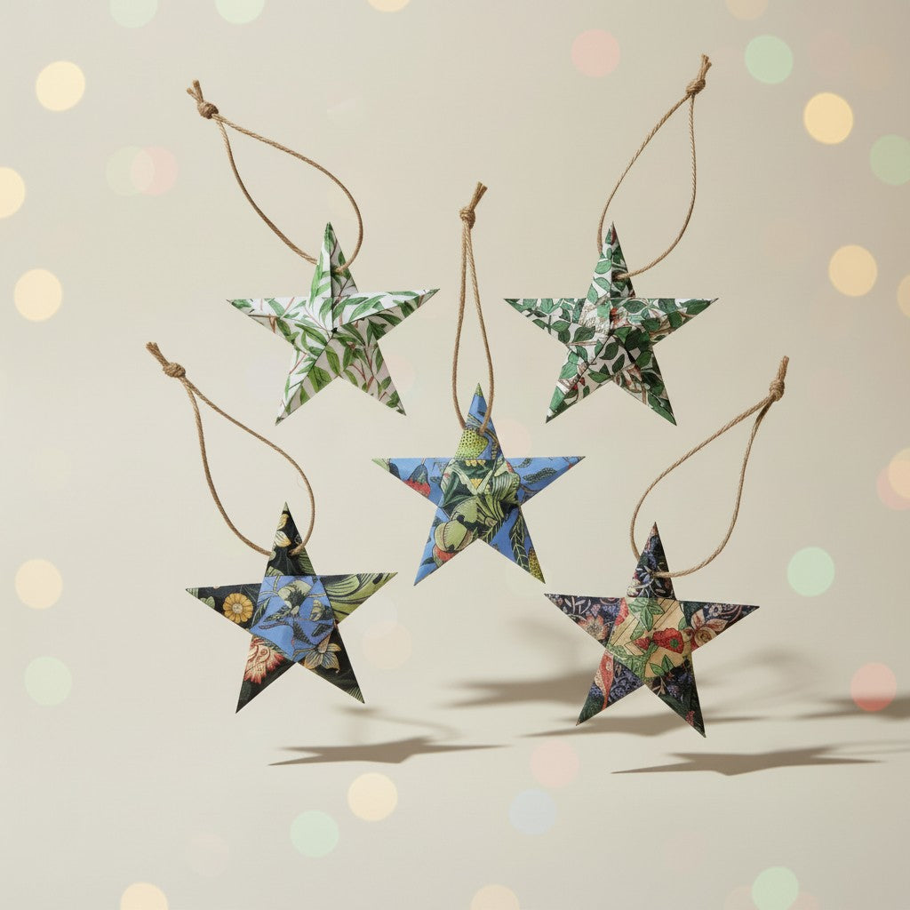 Origami Hanging Paper Star Decorations