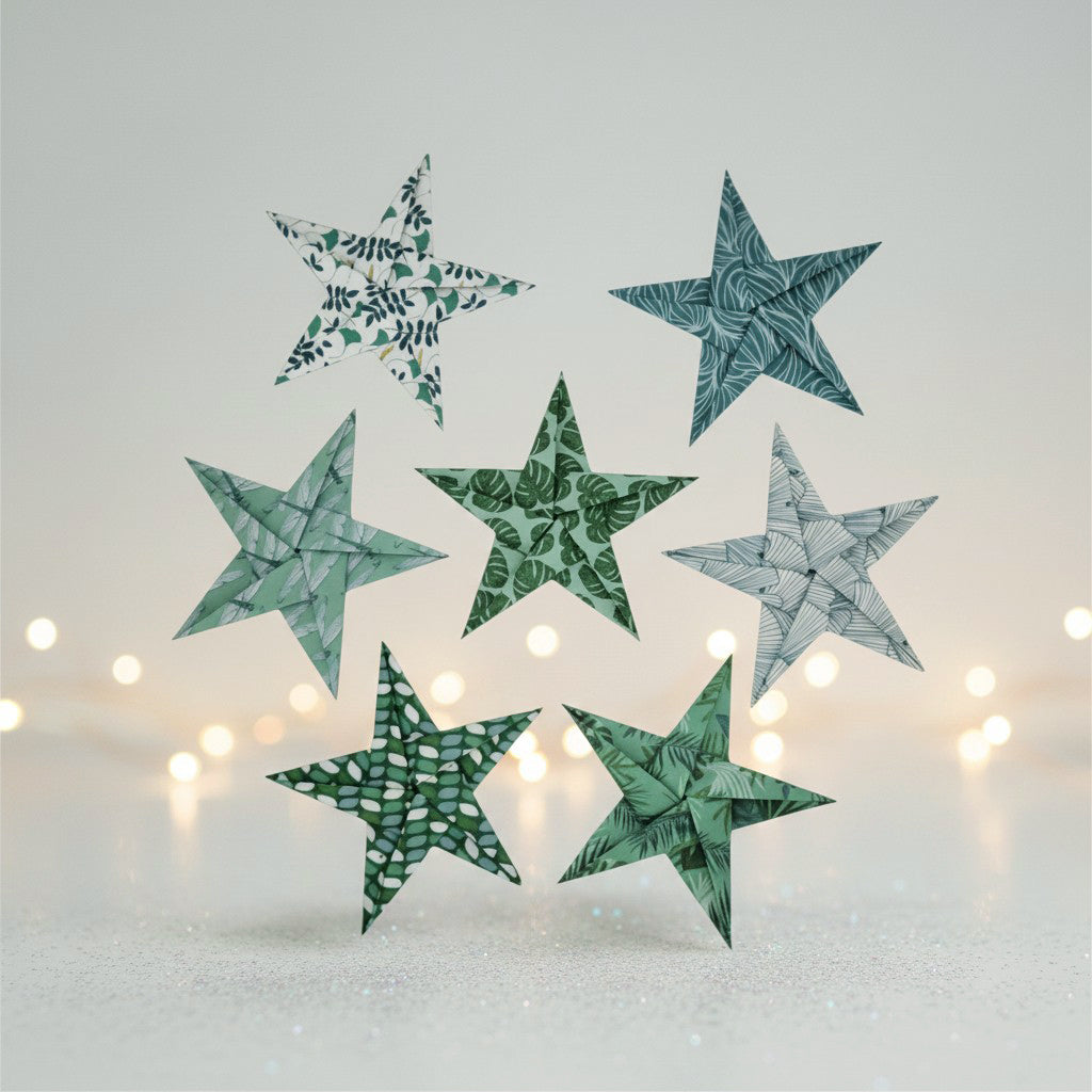 Origami Hanging Paper Star Garlands