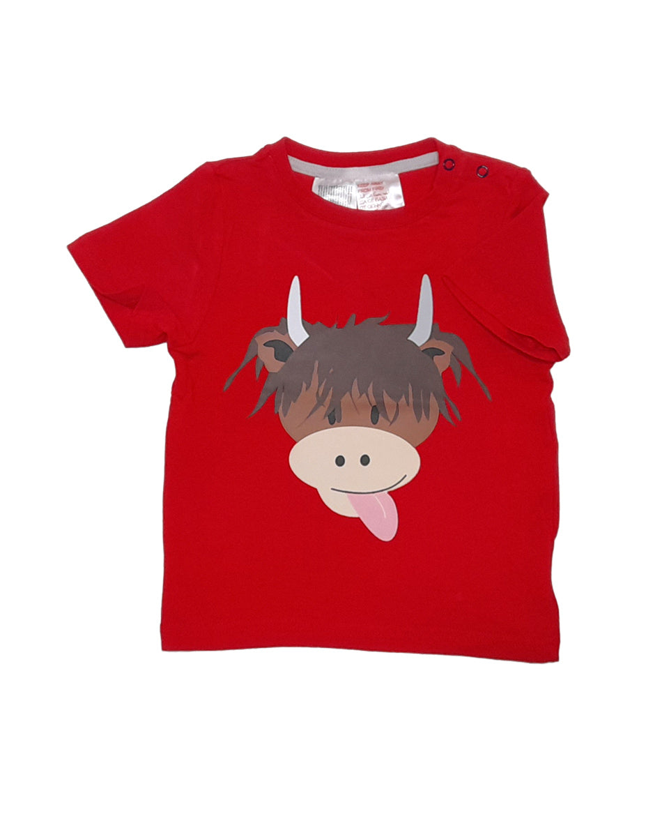 Highland Cow Red T Shirt - Blade & Rose