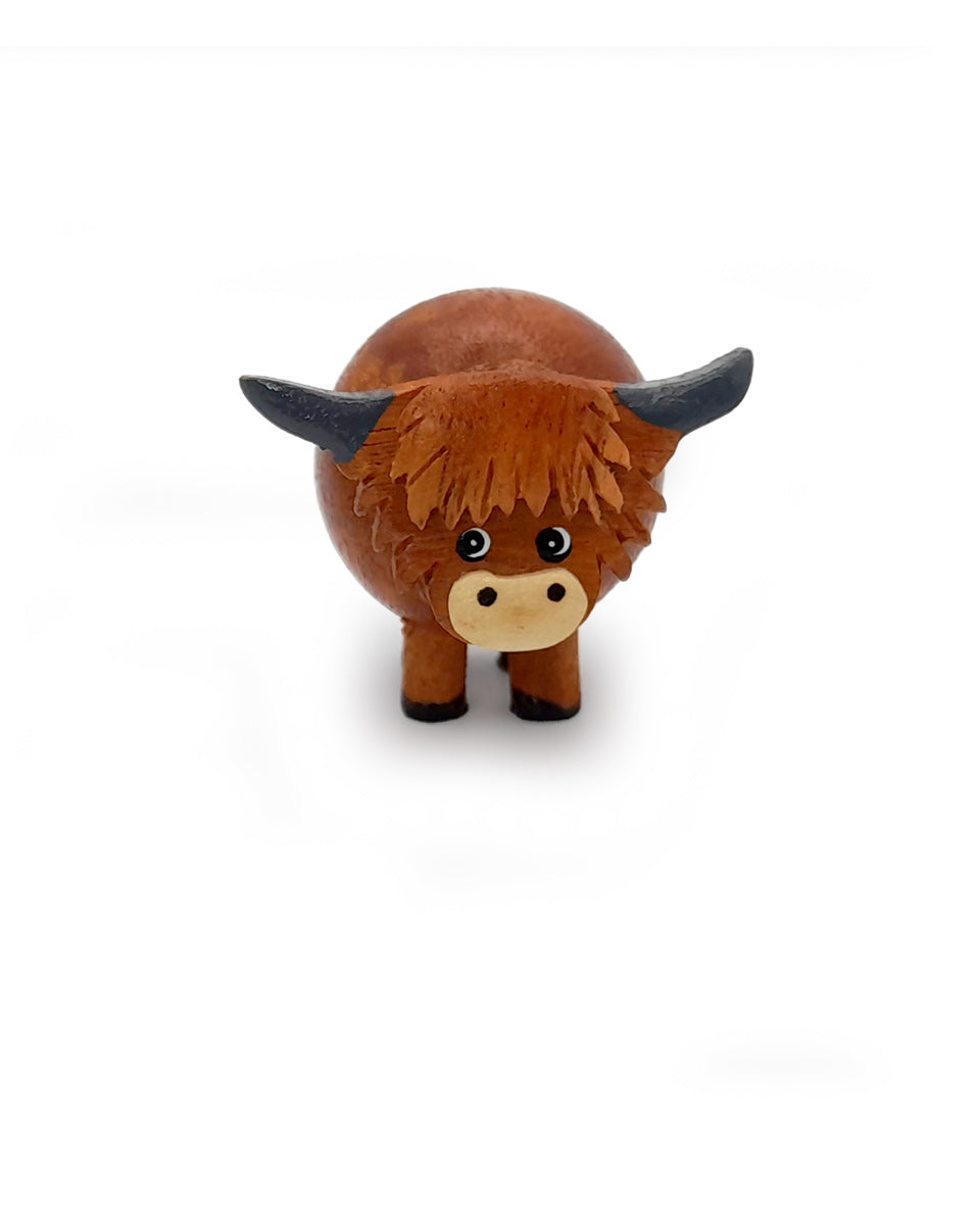 Small Wooden Highland Cow Ornament