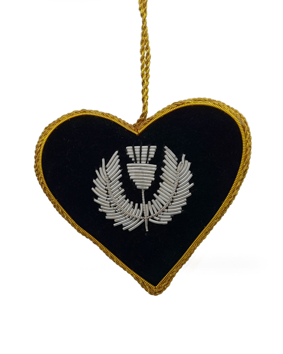 Scotland Tartan Heart Christmas Decoration