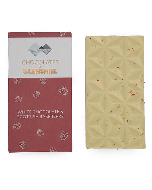 Chocolates of Glenshiel Raspberry & White Chocolate Bar