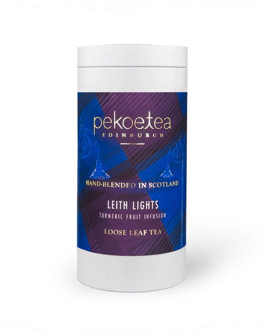 PekoeTea Leith Lights Turmeric Fruit Infusion Tea 50g Caddy