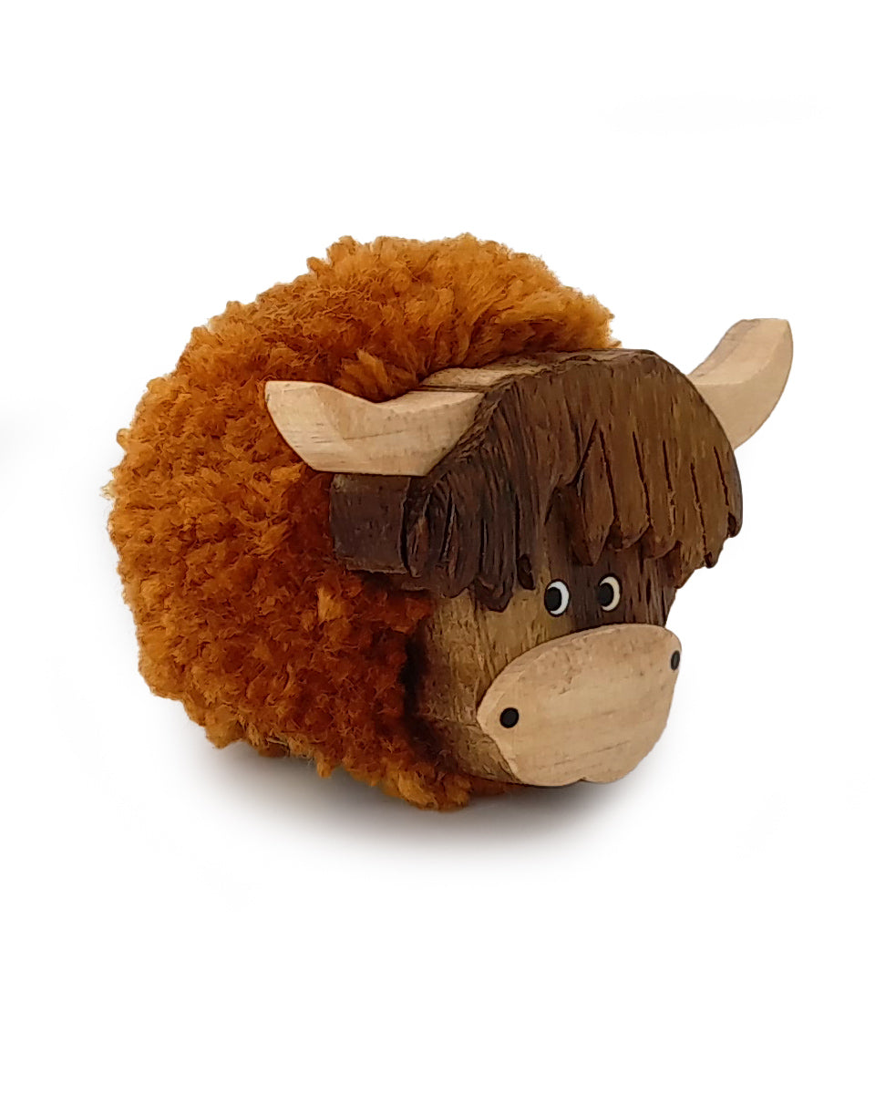 Highland Cow Pom Pom Fridge Magnet