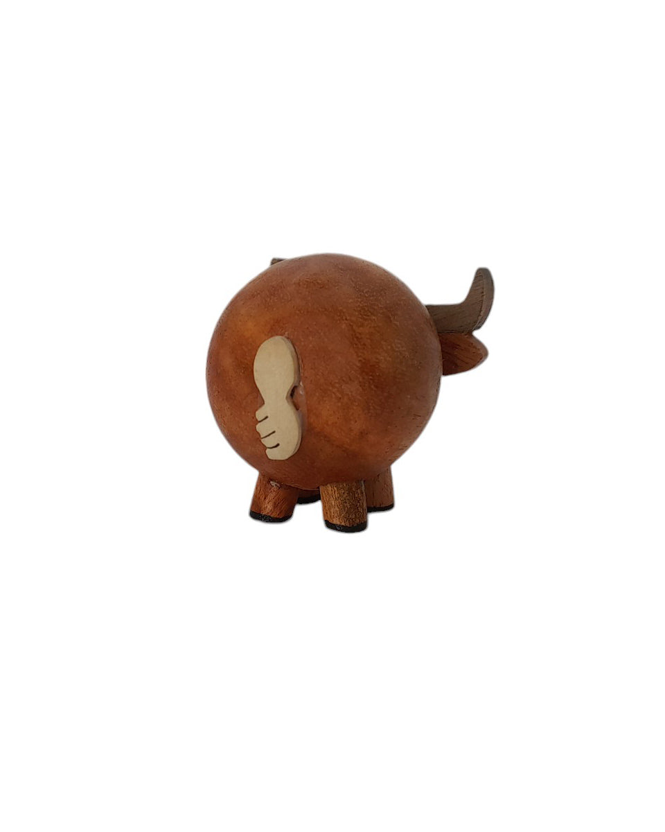 Small Wooden Highland Cow Ornament