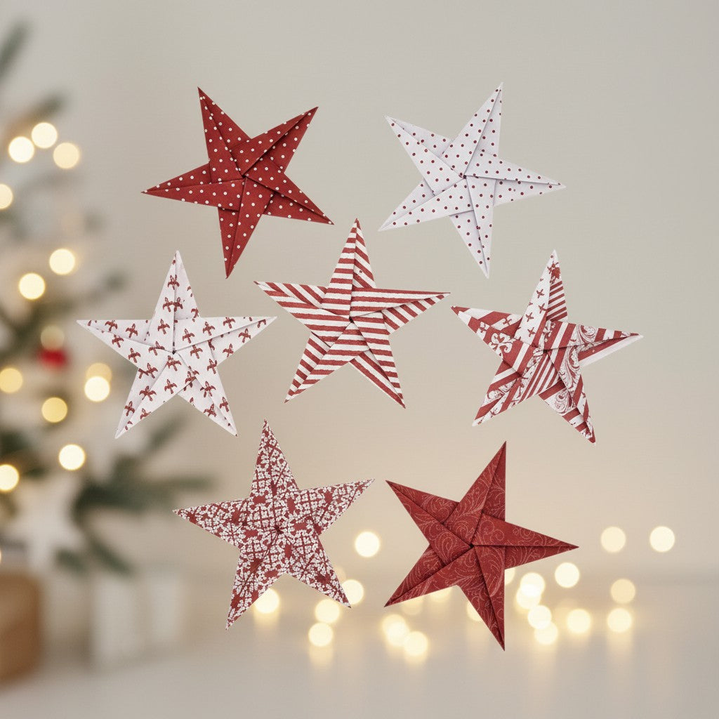Origami Hanging Paper Star Garlands
