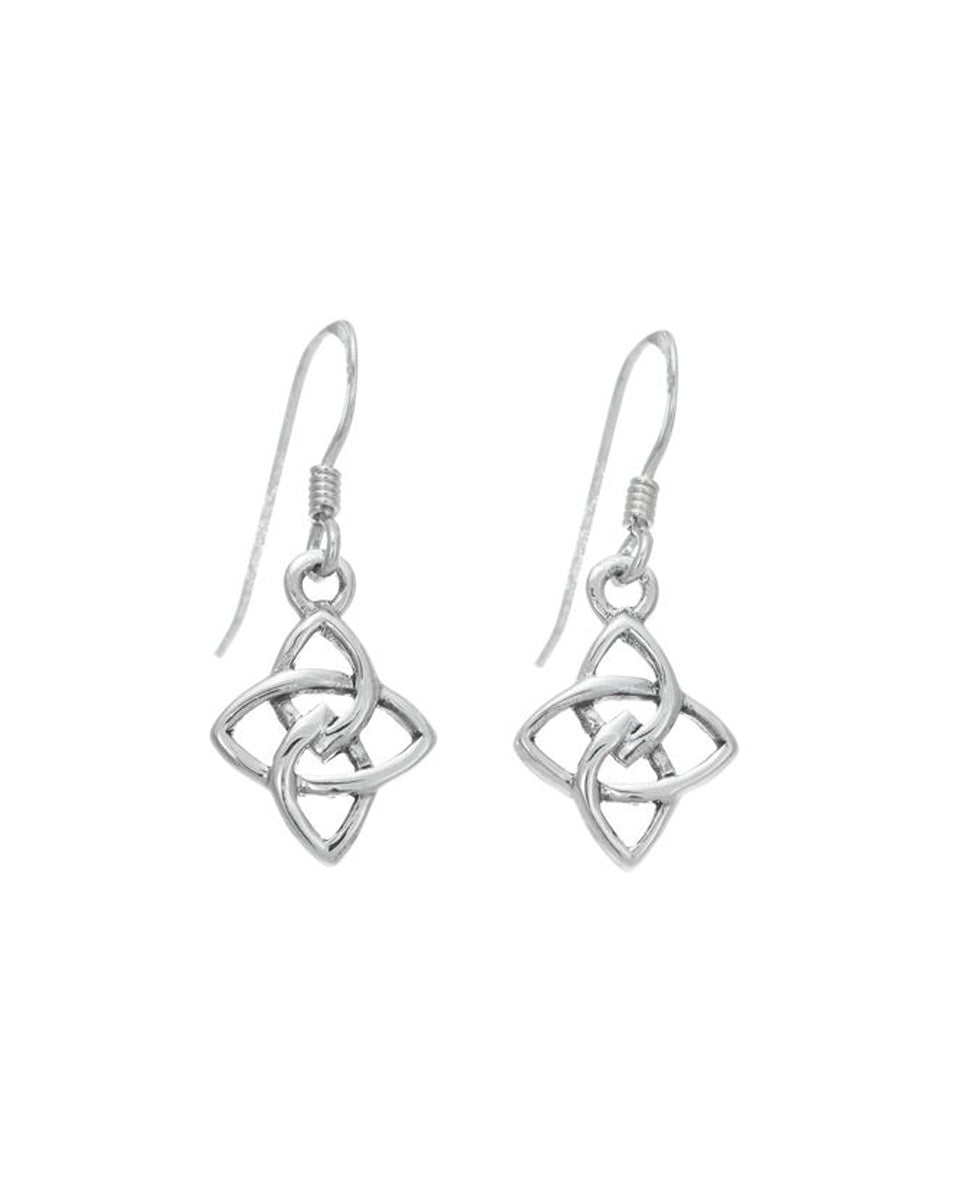 Sterling Silver Celtic Knot Drop Earrings