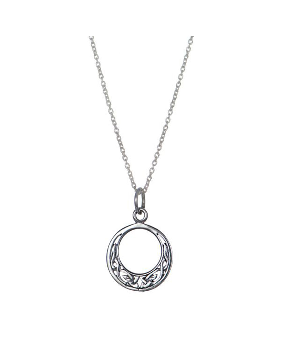 Sterling Silver Round Celtic Necklace