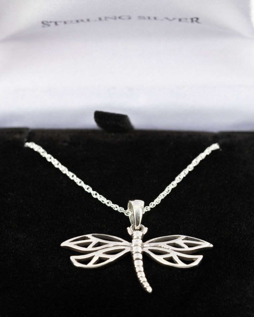 Outlander Inspired Dragonfly Silver Pendant