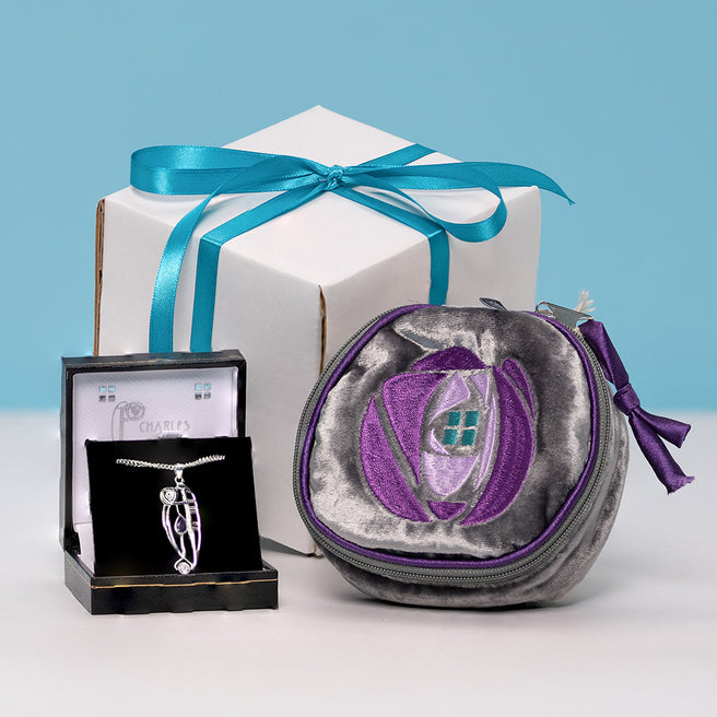 Collana In Argento Sterling Con Ciondolo Charles Rennie Mackintosh Con