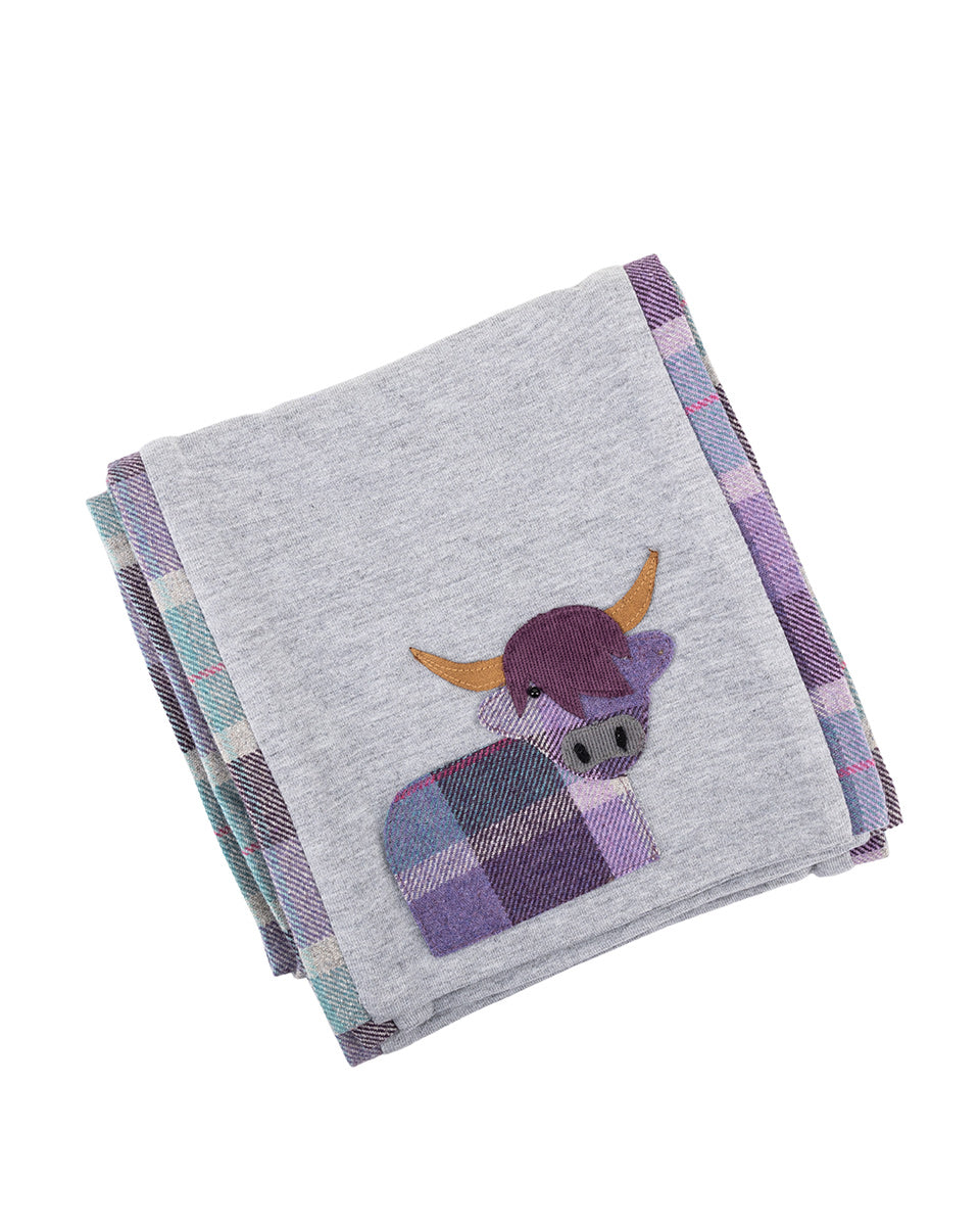 Tweed Scarf with Highland Cow by Earth Squared Ltd