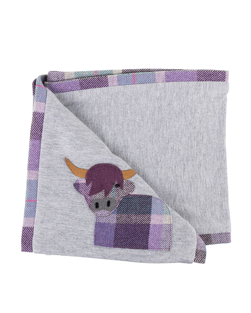 Tweed Scarf with Highland Cow by Earth Squared Ltd