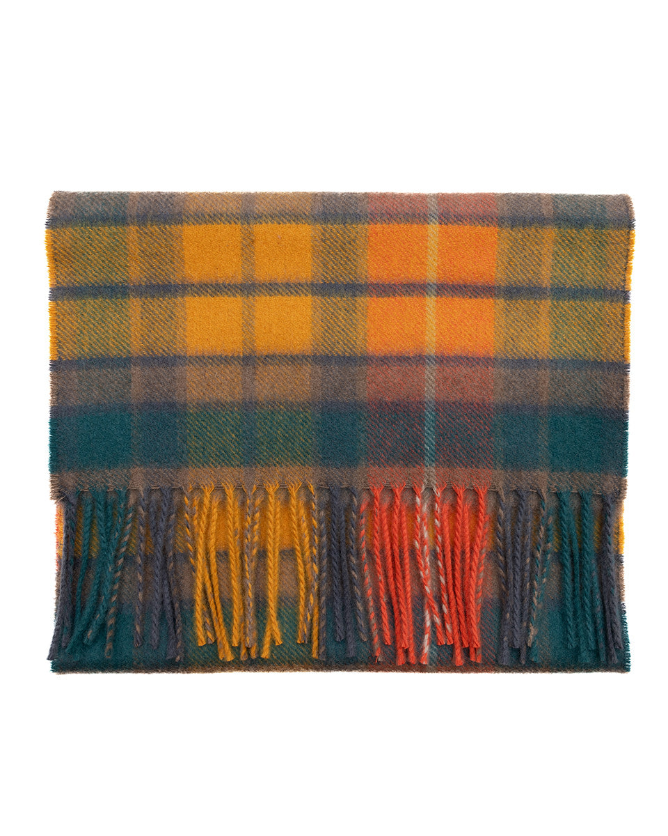 Antique Buchanan Tartan Cashmere Scarf By Johnstons Of Elgin