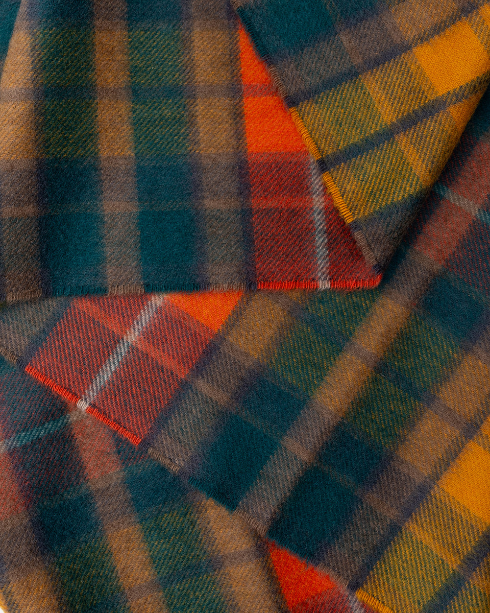 Antique Buchanan Tartan Cashmere Scarf By Johnstons Of Elgin