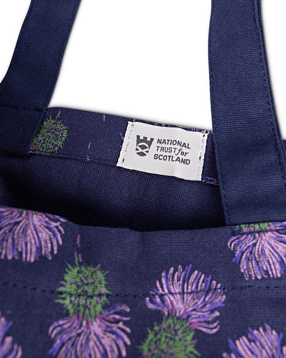 Purple Thistle Tote Bag