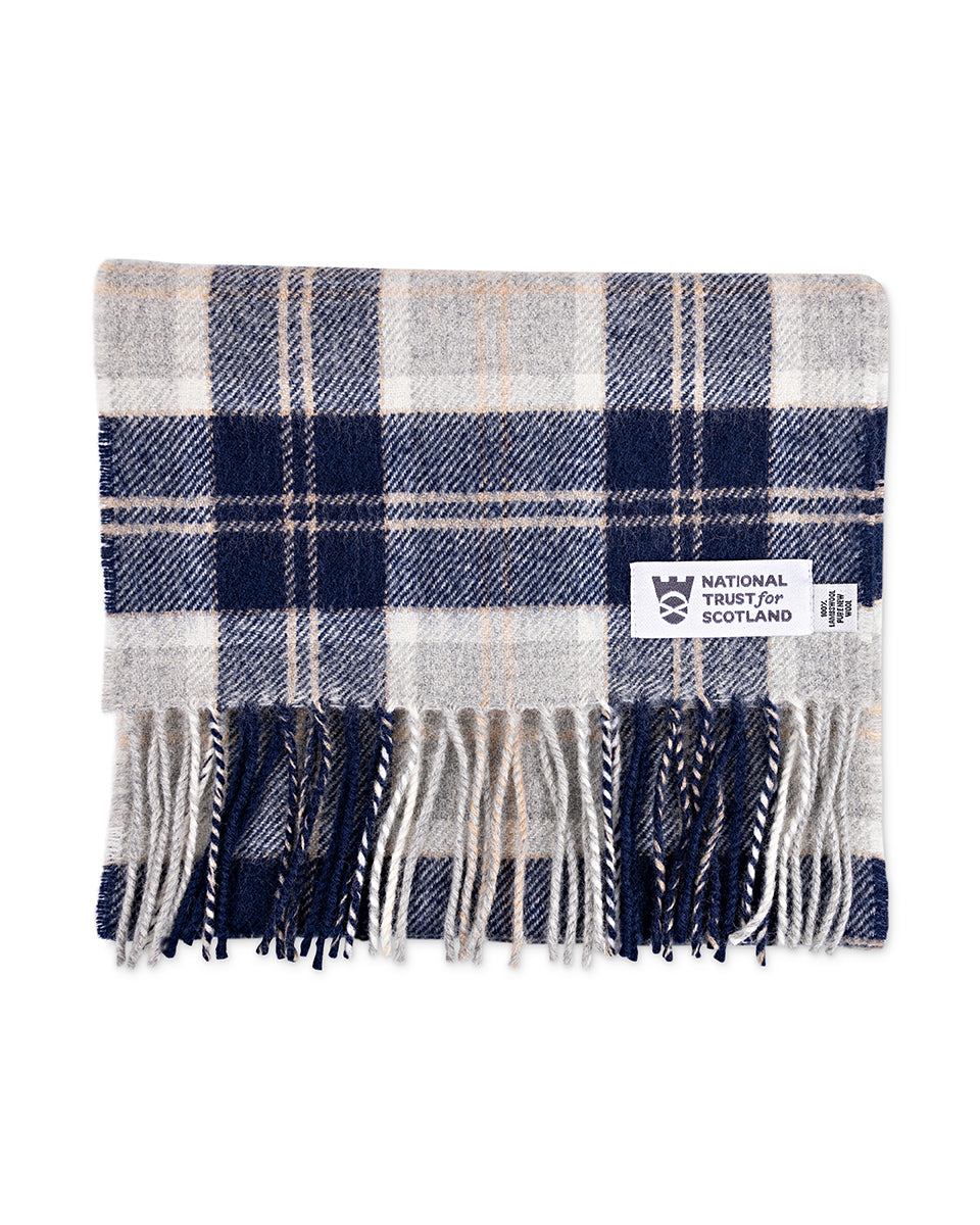 Bowhill Bannockbane Grey Lambswool Scarf