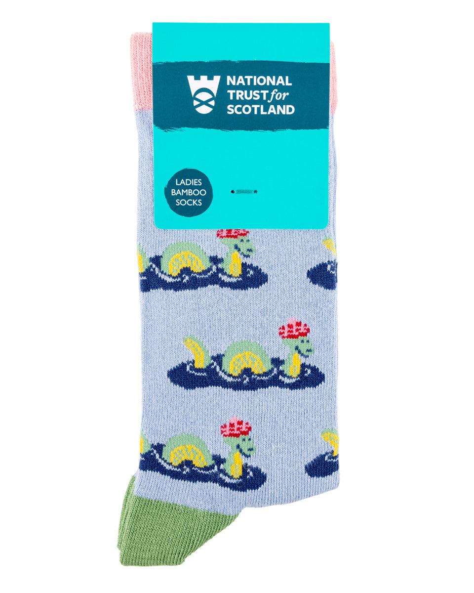 Women's Bamboo Socks with 'Nessie' Pattern